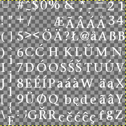 File:For wiki Font Bitmaps in DDS Files, Stone 0 24 in GIMP all channels.png