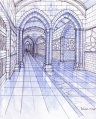 Concept for interiors with vaulted arches, by KFMcCall (December 2004)